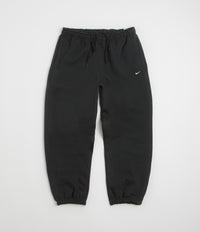 Nike Solo Swoosh Cuffed Sweatpants - Black / Black / White thumbnail