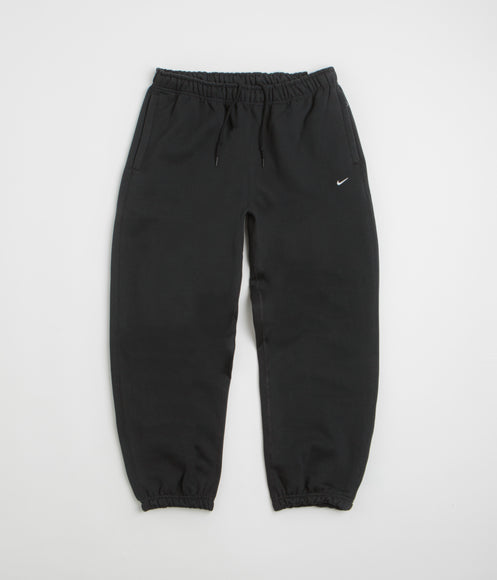 Nike Solo Swoosh Cuffed Sweatpants - Black / Black / White