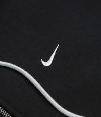 Nike Solo Swoosh Full Zip Hoodie - Black / White thumbnail
