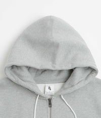 Nike Solo Swoosh Full Zip Hoodie - Dark Grey Heather / White thumbnail