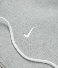 Nike Solo Swoosh Full Zip Hoodie - Dark Grey Heather / White thumbnail