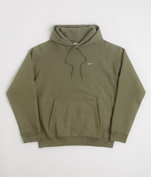 Nike Solo Swoosh Hoodie - Medium Olive / Medium Olive / White / White