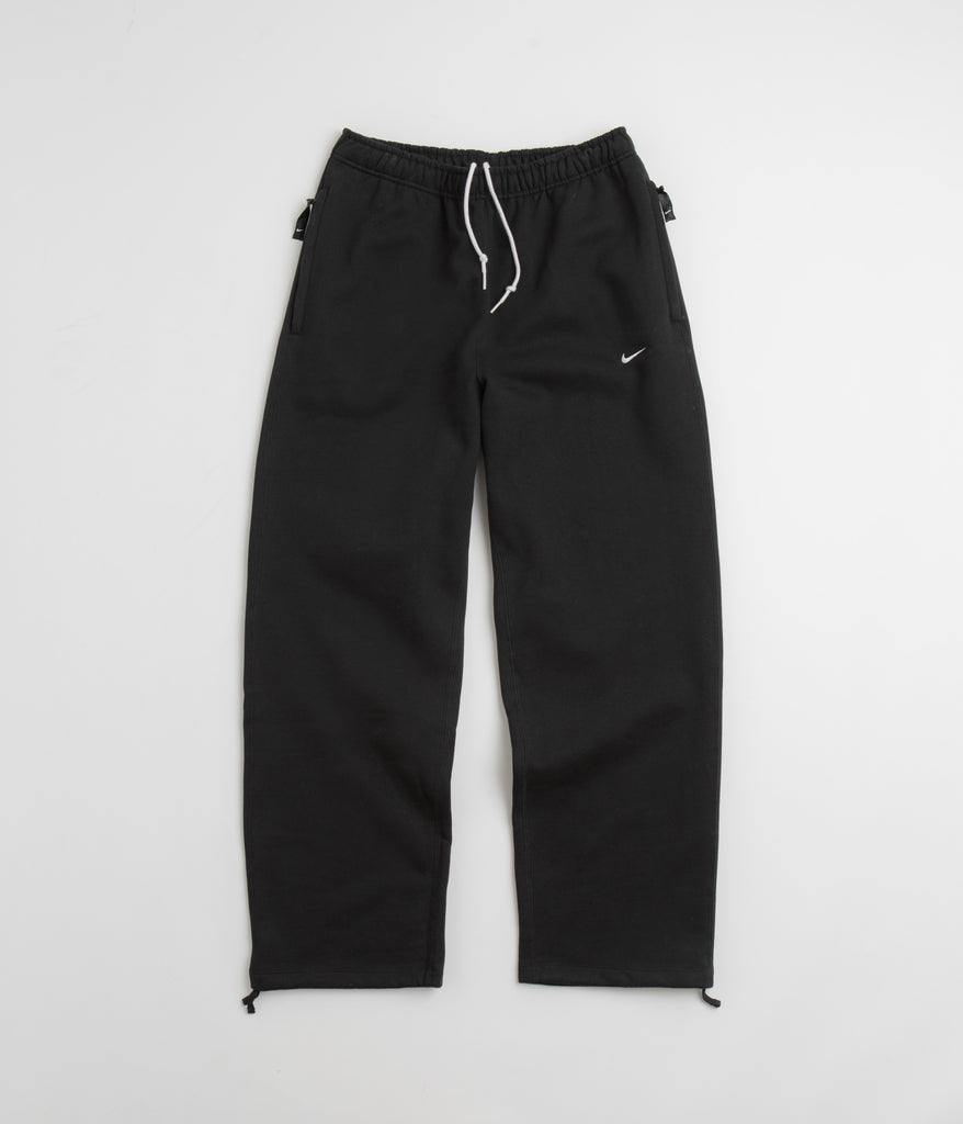 Nike Solo Swoosh Open Hem Sweatpants Black White
