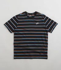 Nike Stripe T-Shirt in Black and Burnt Sunrise thumbnail