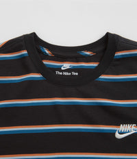 Nike Stripe T-Shirt in Black and Burnt Sunrise thumbnail