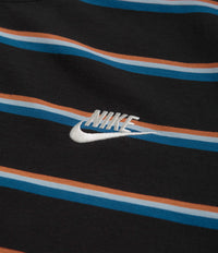 Nike Stripe T-Shirt in Black and Burnt Sunrise thumbnail