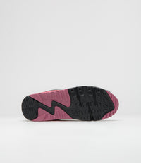 Nike Womens Air Max 90 Shoes in White and Light Silver and Aster Pink - Black thumbnail