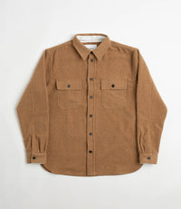 Norse Projects Silas Textured Cotton Wool Overshirt - Camel thumbnail