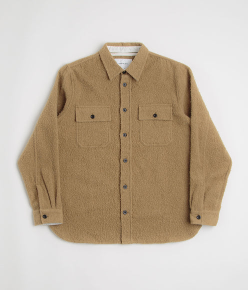 Norse Projects Silas Textured Cotton Wool Overshirt - Camel