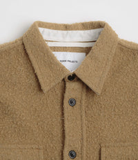 Norse Projects Silas Textured Cotton Wool Overshirt - Camel thumbnail