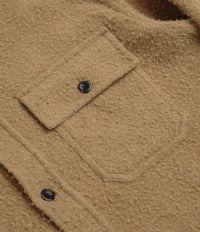 Norse Projects Silas Textured Cotton Wool Overshirt - Camel thumbnail