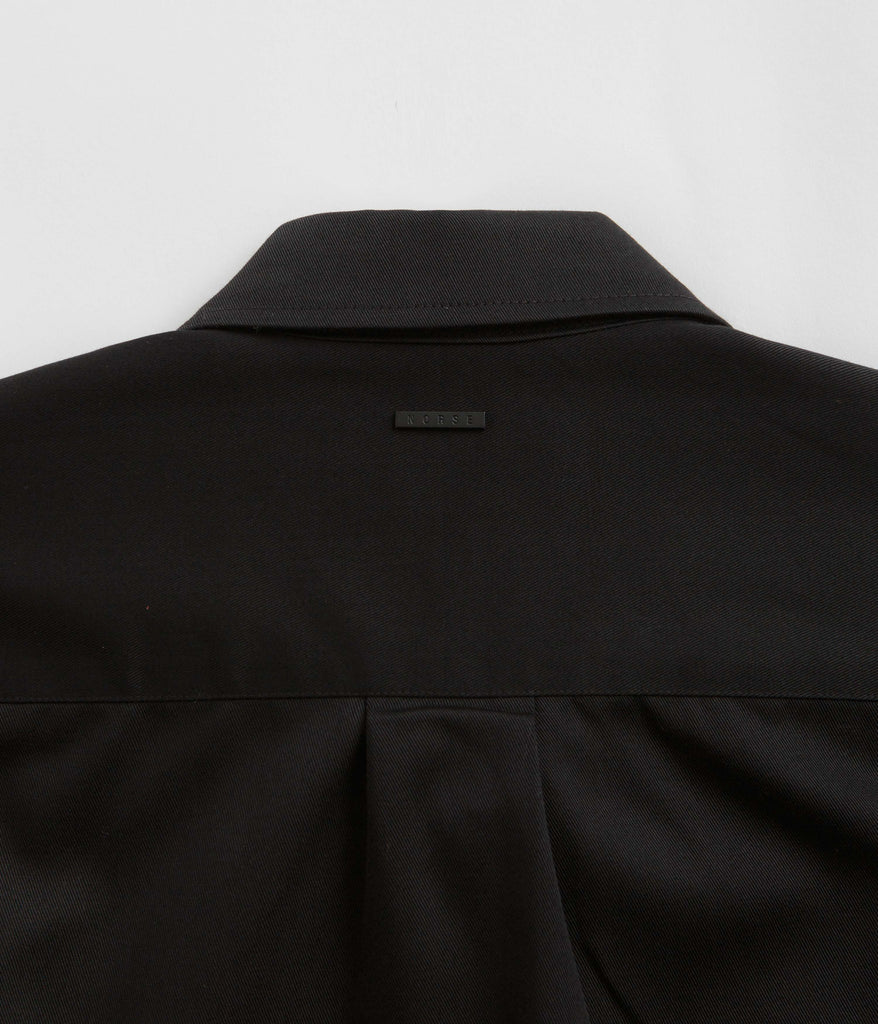 Norse Projects Ulrik Gabardine Zipped Overshirt - Black