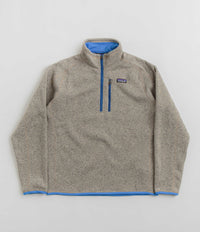 Patagonia Better Sweater 1/4 Zip Sweatshirt - Oar Tan / Vessel Blue thumbnail