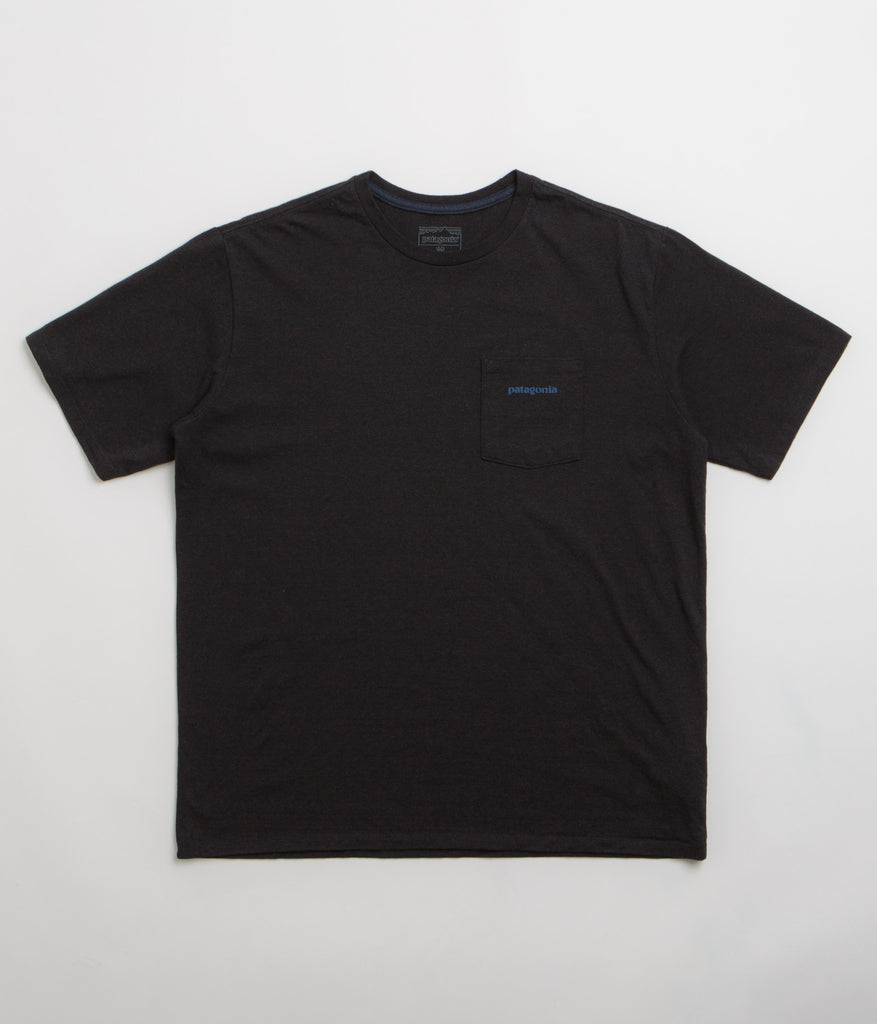 Patagonia Boardshort Logo Pocket Responsibili Tee T Shirt Ink Black