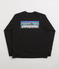 Patagonia P-6 Logo Responsibili-Tee Long Sleeve T-Shirt - Black thumbnail