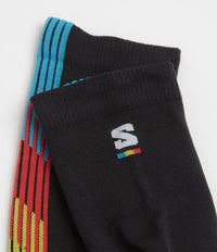 Salomon Pulse Race Flag Crew Socks - Black thumbnail