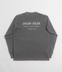Snow Peak Garment Dyed Long Sleeve T-Shirt - Charcoal thumbnail