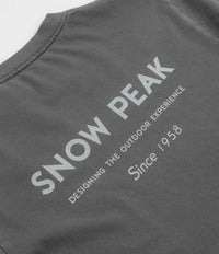 Snow Peak Garment Dyed Long Sleeve T-Shirt - Charcoal thumbnail