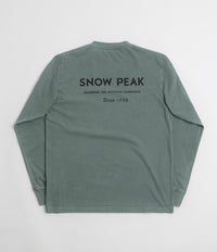 Snow Peak Garment Dyed Long Sleeve T-Shirt - Dark Green thumbnail