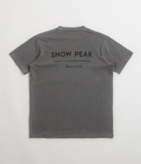 Snow Peak Garment Dyed T-Shirt - Charcoal thumbnail