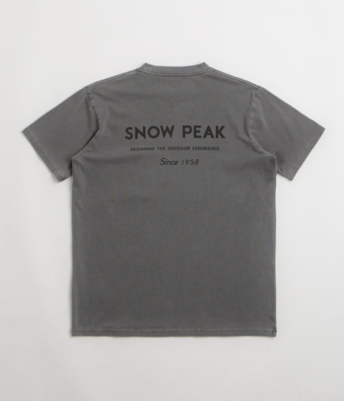 Snow Peak Garment Dyed T-Shirt - Charcoal