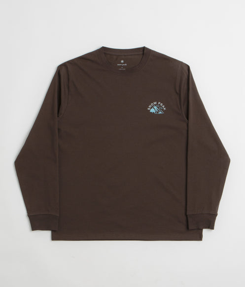 Snow Peak Living With Nature Long Sleeve T-Shirt - Dark Brown