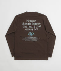 Snow Peak Living With Nature Long Sleeve T-Shirt - Dark Brown thumbnail