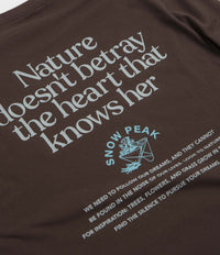 Snow Peak Living With Nature Long Sleeve T-Shirt - Dark Brown thumbnail