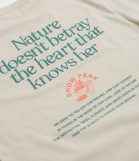 Snow Peak Living With Nature Long Sleeve T-Shirt - Ivory thumbnail
