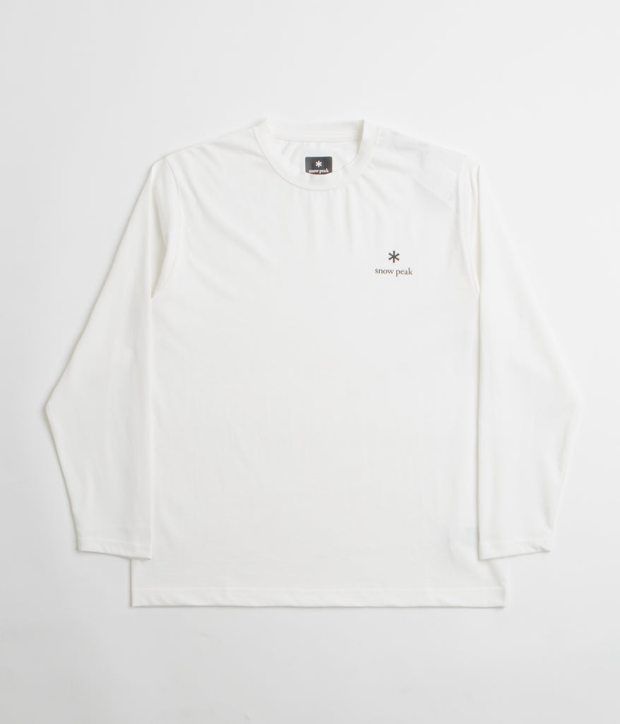 snow peak ホワイト　Tシャツ Snow Peak Onepoint Logo Long Sleeve T-Shirt - White | Flatspot