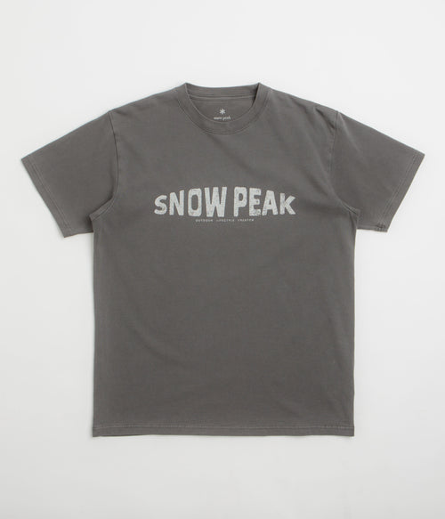 Snow Peak Oval Logo T-Shirt - Charcoal