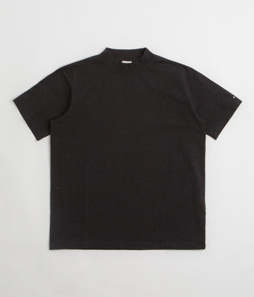 Snow Peak Recycled Cotton Heavy Mockneck T-Shirt - Black