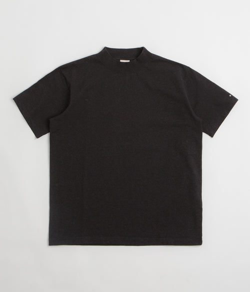 Snow Peak Recycled Cotton Heavy Mockneck T-Shirt - Black