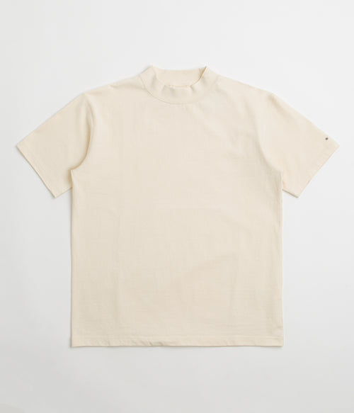 Snow Peak Recycled Cotton Heavy Mockneck T-Shirt - Ecru