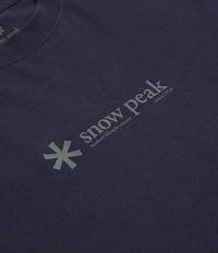 Snow Peak Soft Cotton Logo T-Shirt - Navy thumbnail