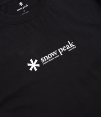 Snow Peak Soft Cotton Logo T-Shirt - Black thumbnail