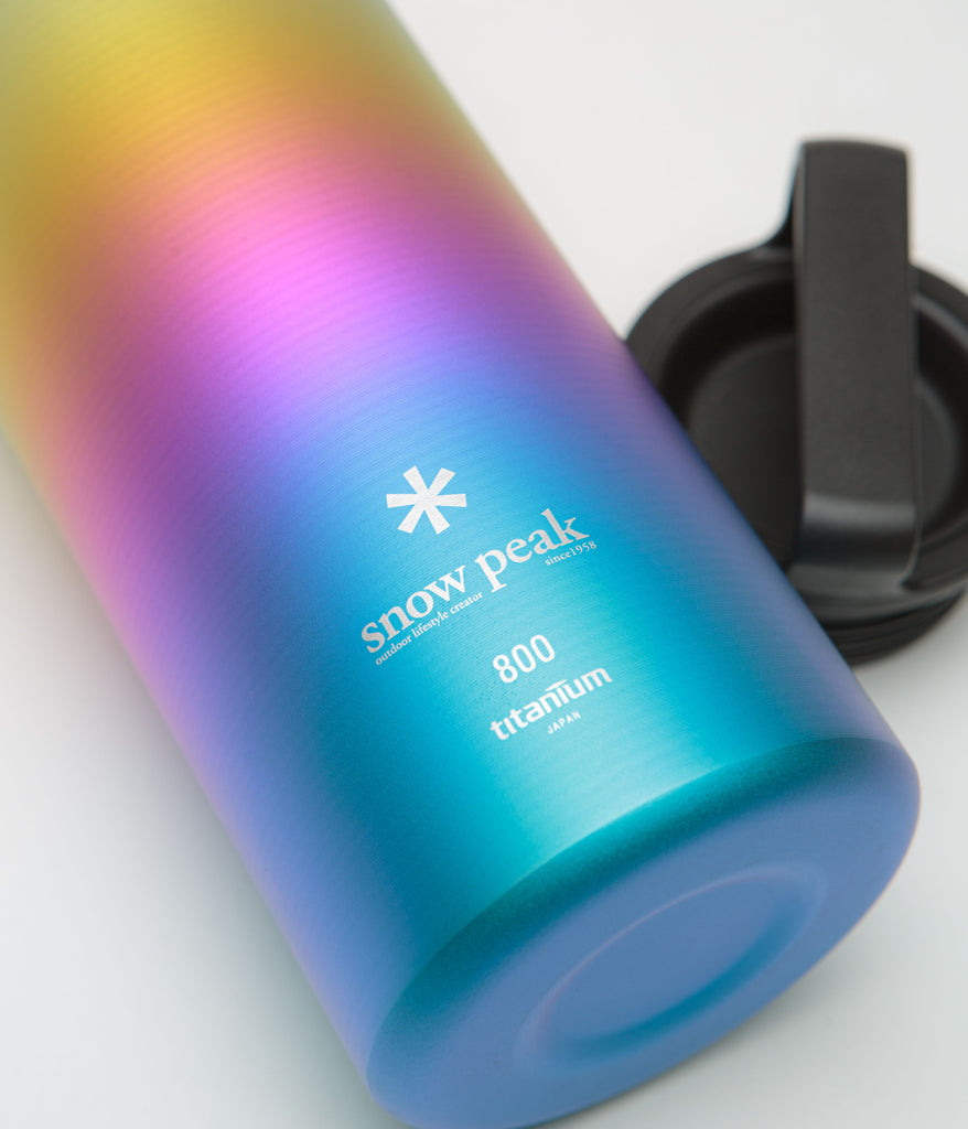 Snow Peak Titanium Aurora 800ml Bottle - Rainbow | Always in
