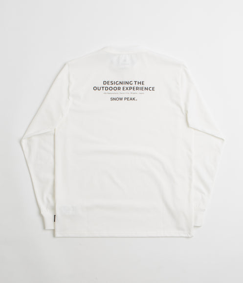 Snow Peak Typography Long Sleeve T-Shirt - Off White