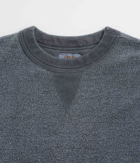 Sunray Spirit Womens Hina Reversed Fleece Crewneck Sweatshirt in Pigment Blue thumbnail