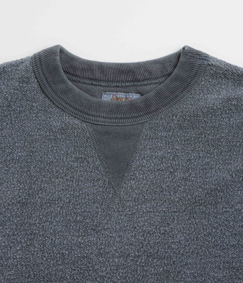 Sunray Spirit Womens Hina Reversed Fleece Crewneck Sweatshirt in Pigment Blue