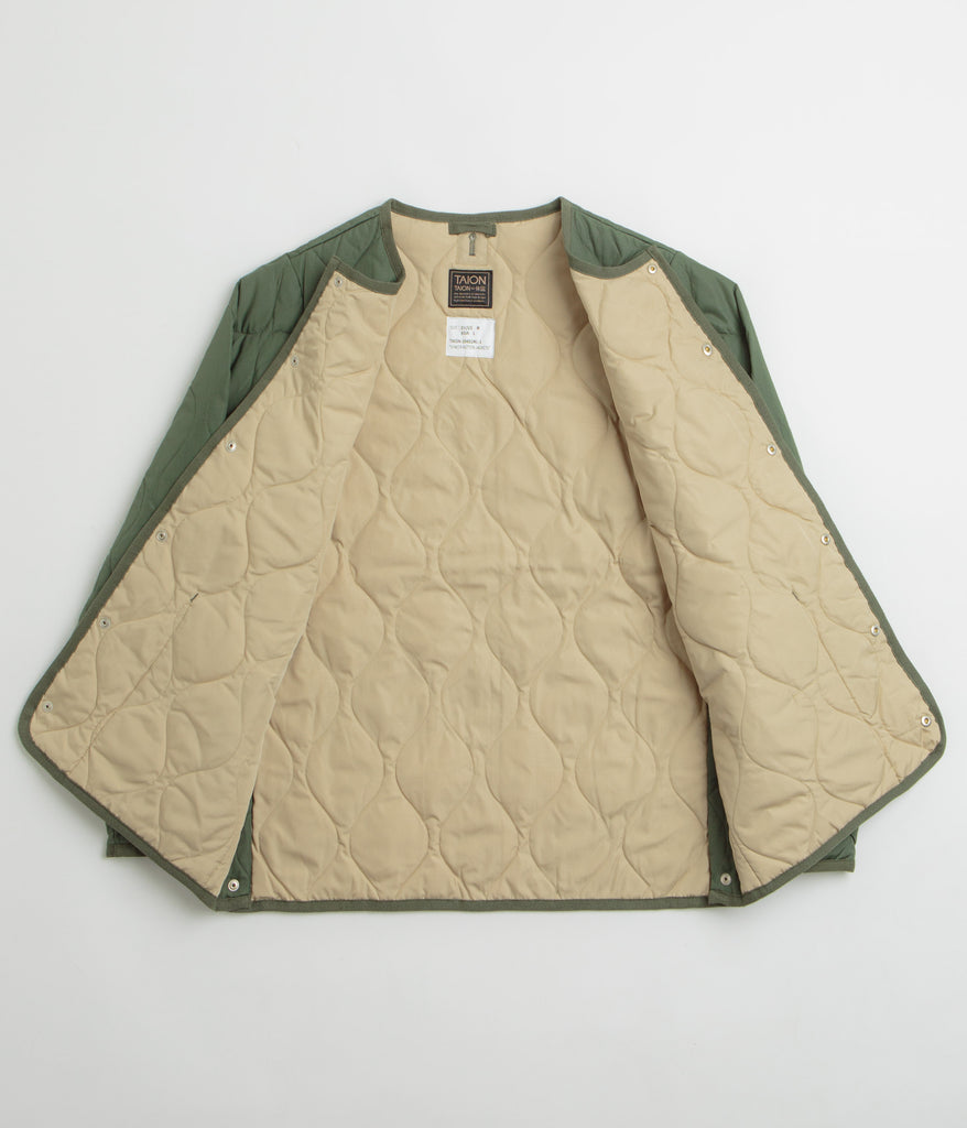 Taion Military Crewneck Down Jacket Olive