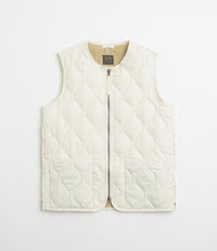 Taion Military Crewneck W-Zip Down Vest in Off White thumbnail