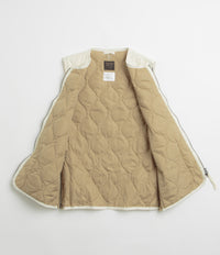 Taion Military Crewneck W-Zip Down Vest in Off White thumbnail