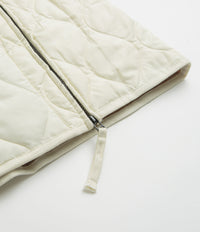 Taion Military Crewneck W-Zip Down Vest in Off White thumbnail