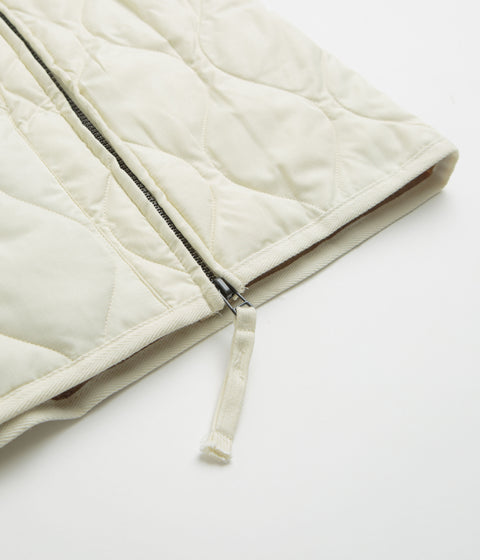 Taion Military Crewneck W-Zip Down Vest in Off White