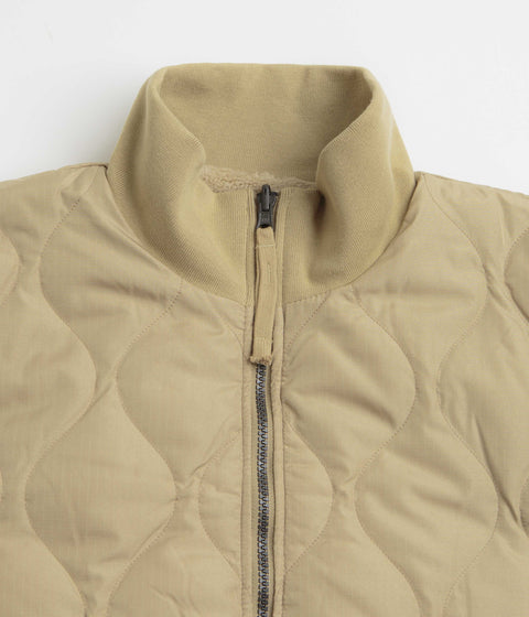 Taion Military Reversible Hi Neck Down Jacket in Coyote and Beige