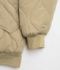 Taion Military Reversible Hi Neck Down Jacket in Coyote and Beige thumbnail