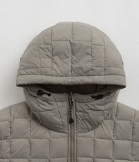 Taion Mountain Freece Down Hooded Jacket - Grey / Beige thumbnail