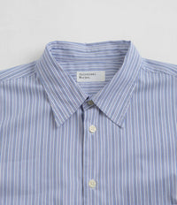 Universal Works Square Pocket Shirt - Blue / Navy Stripe thumbnail