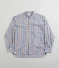 Universal Works Square Pocket Shirt - Blue / Orange Stripe thumbnail
